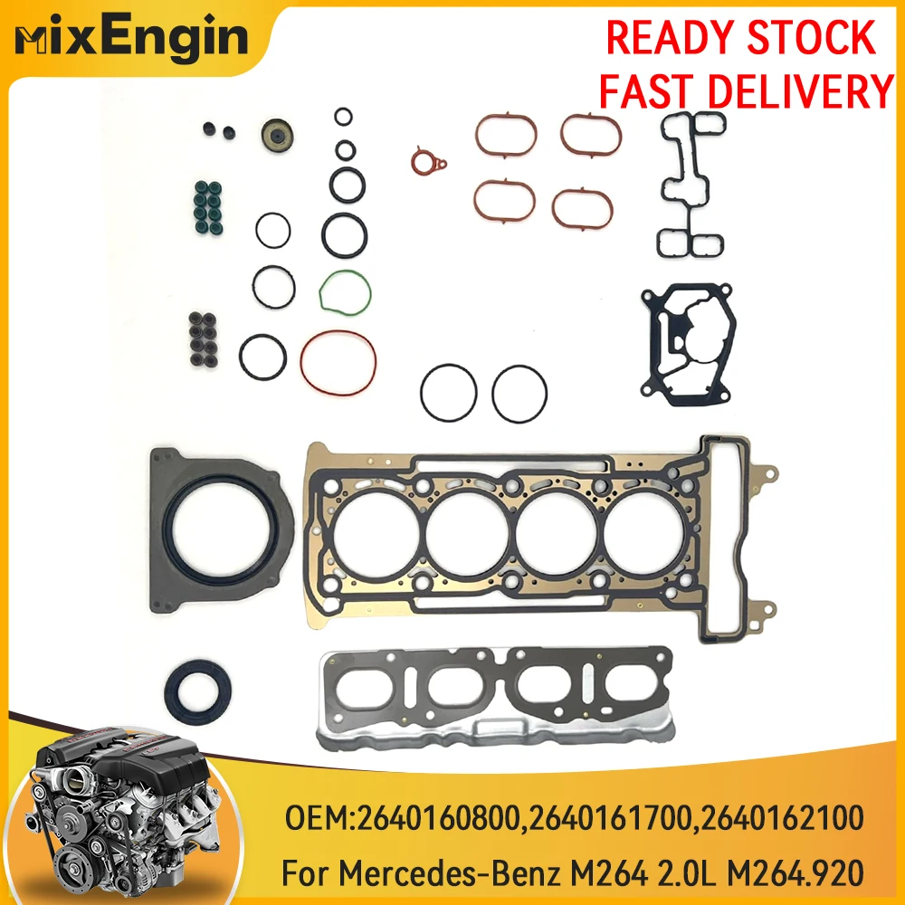 

Engine Cylinder Full Gasket Kit Fit 1.5 2.0 L For Mercedes-Benz E300 C300 W205 W213 GLC300 M264 1.5L 2.0L l4 GAS A2640160022
