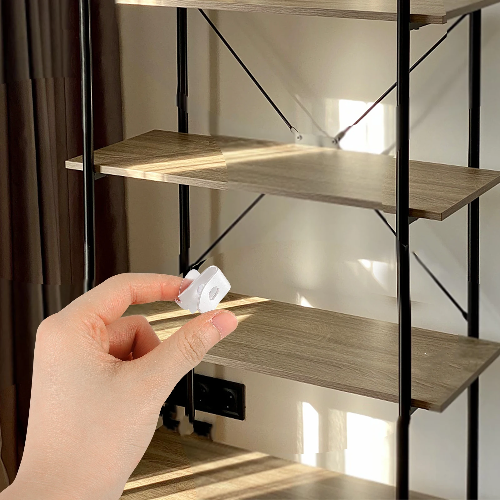 

8pcs Bracket Accessories for Furniture Display Shelf Support Clips Metal Pegs Cabinet Hardware Layer Board Supports