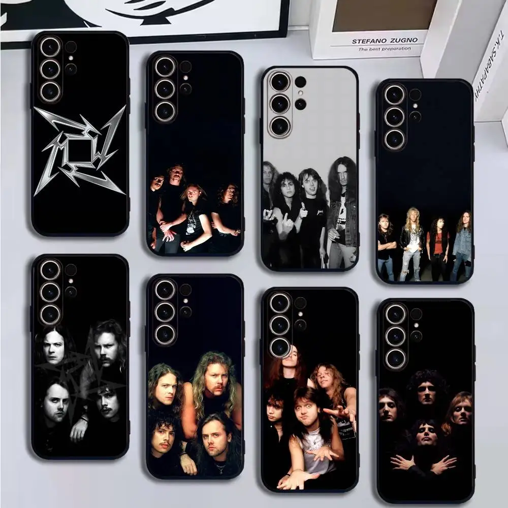 

Music M-Metallica Phone Case For SamsungS25,24,21,22,23,30,Ultra,20,Plus,Fe,Lite,Note,10,9,Soft Black Cover