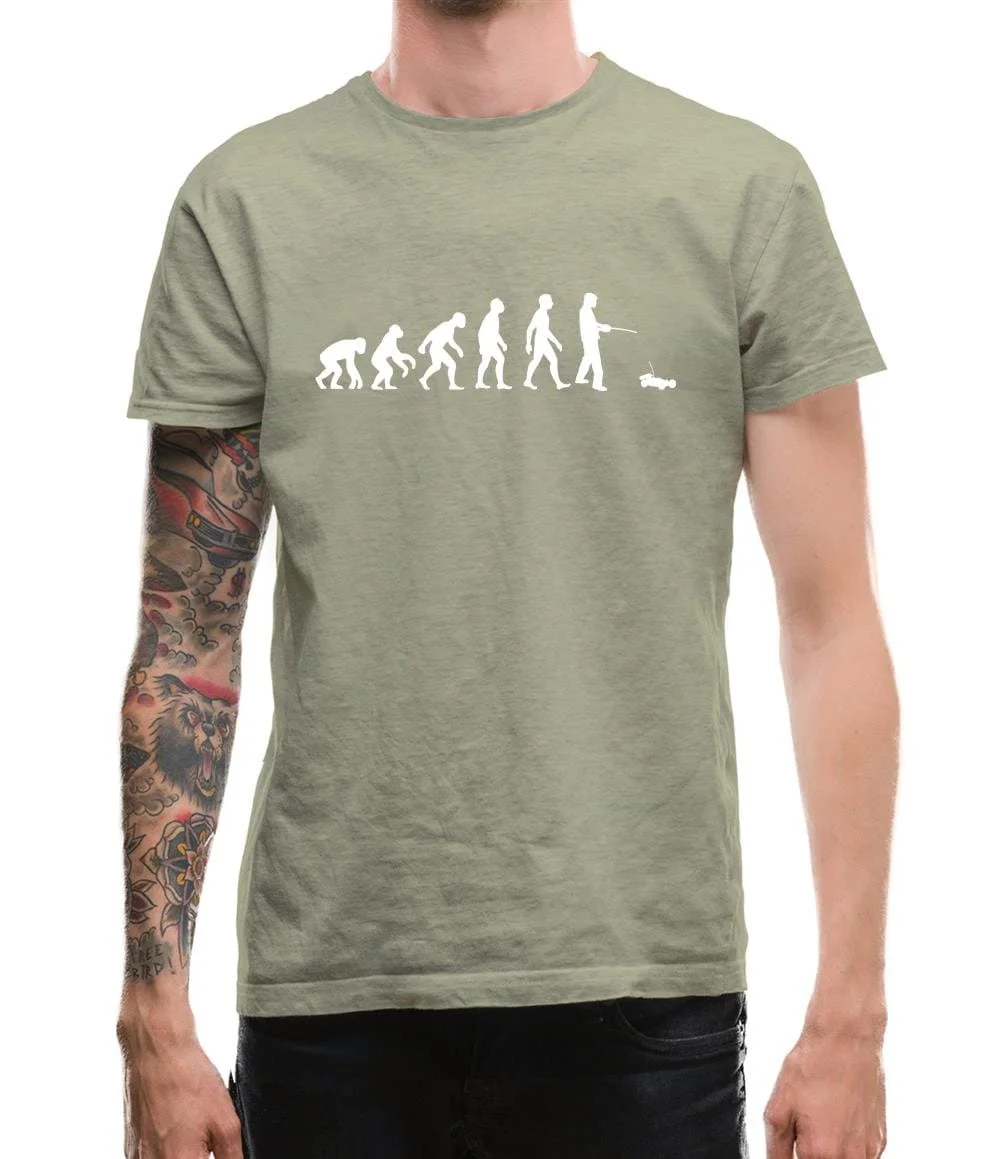 

Мужская футболка с дистанционным управлением Evolution Of Man