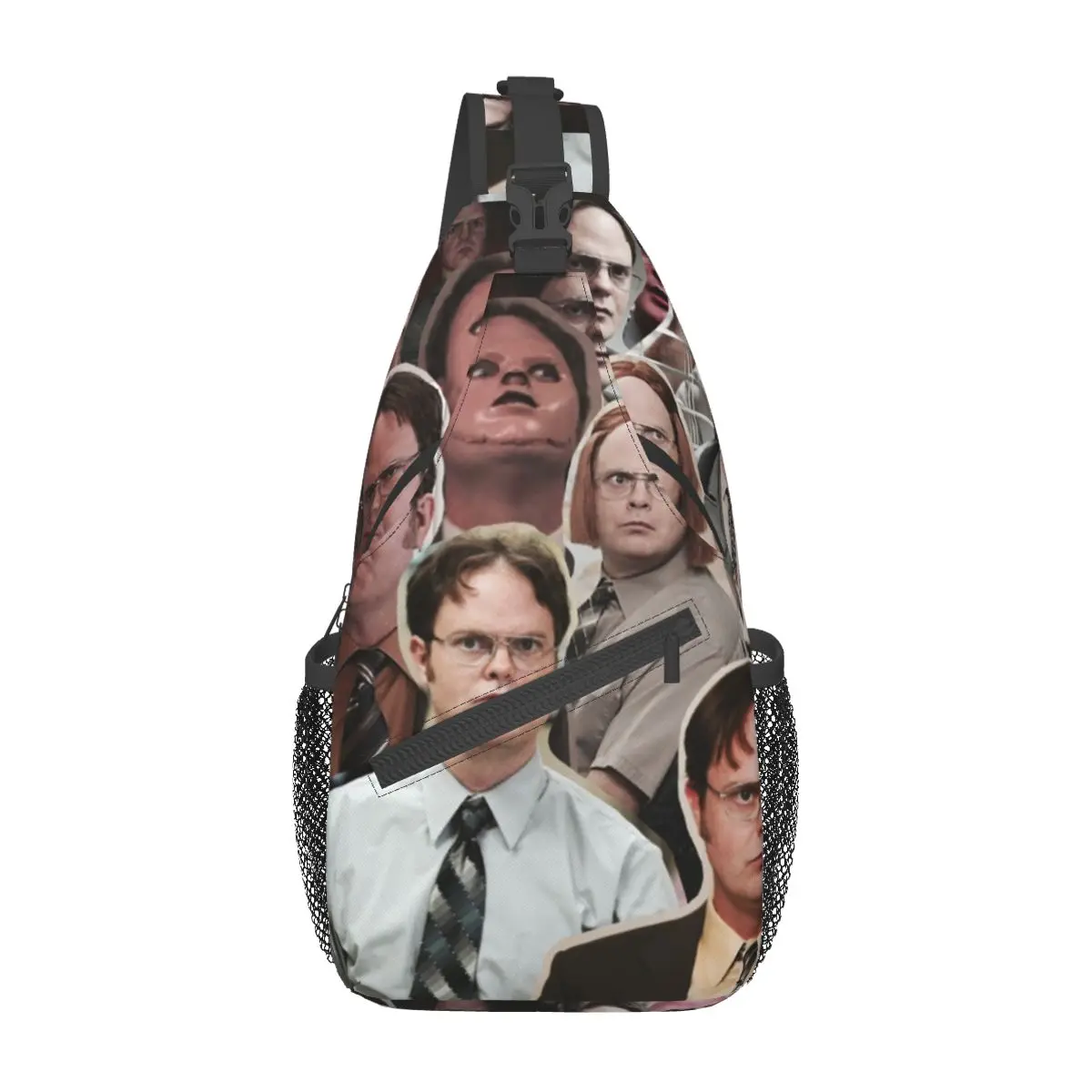 

Dwight Schrute The Office Small Sling Bags Chest Crossbody Shoulder Sling Backpack Travel Hiking Daypacks Horror Thriller Movie