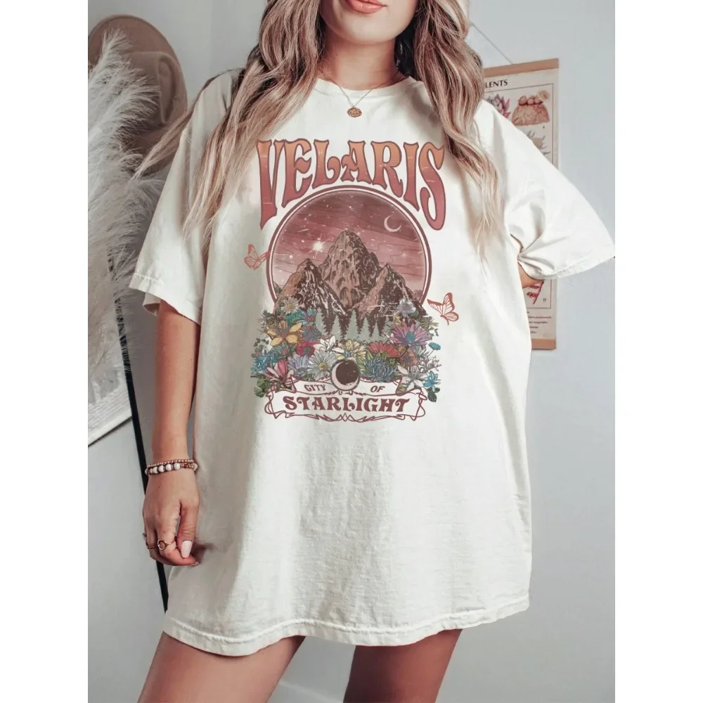 

Thirteen Coven Velaris Art Festival Printed tShirts Stars Who Listen The Dream Top Tee Basic O Neck Streetwear Female New Summer