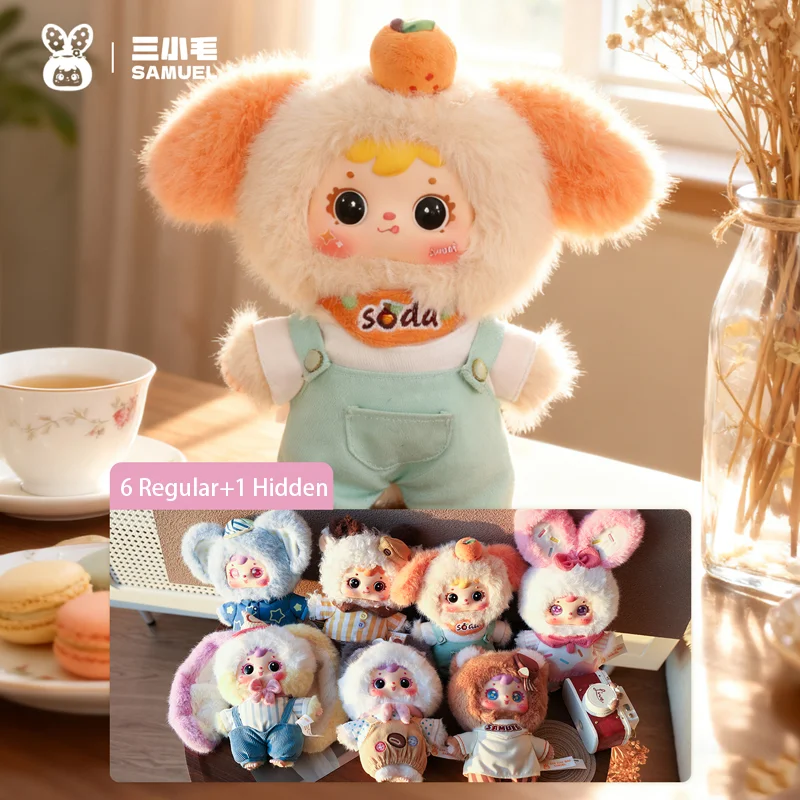 

Samuel Tea-Time Series Mystery Blind Box Soft Fluffy Vinyl Plush Kawaii Doll Bag Pendant Collectible Trendy Toy Surprise Gift