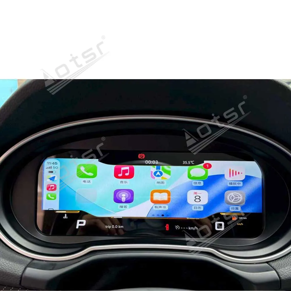 12.3 Inch LCD Digital Instrument Cluster Virtual Cockpit For Audi Q2 2016-2023 Plug & Play Car Speedometer Dashboard Panel Model