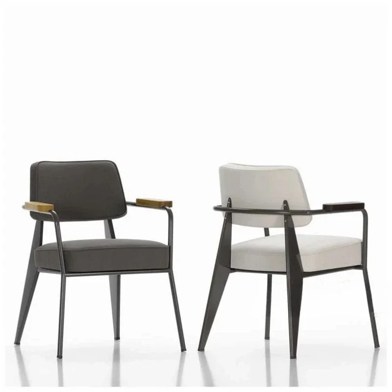 Armchair, Nordic military style designer restaurant metal armchair, wrought iron chair