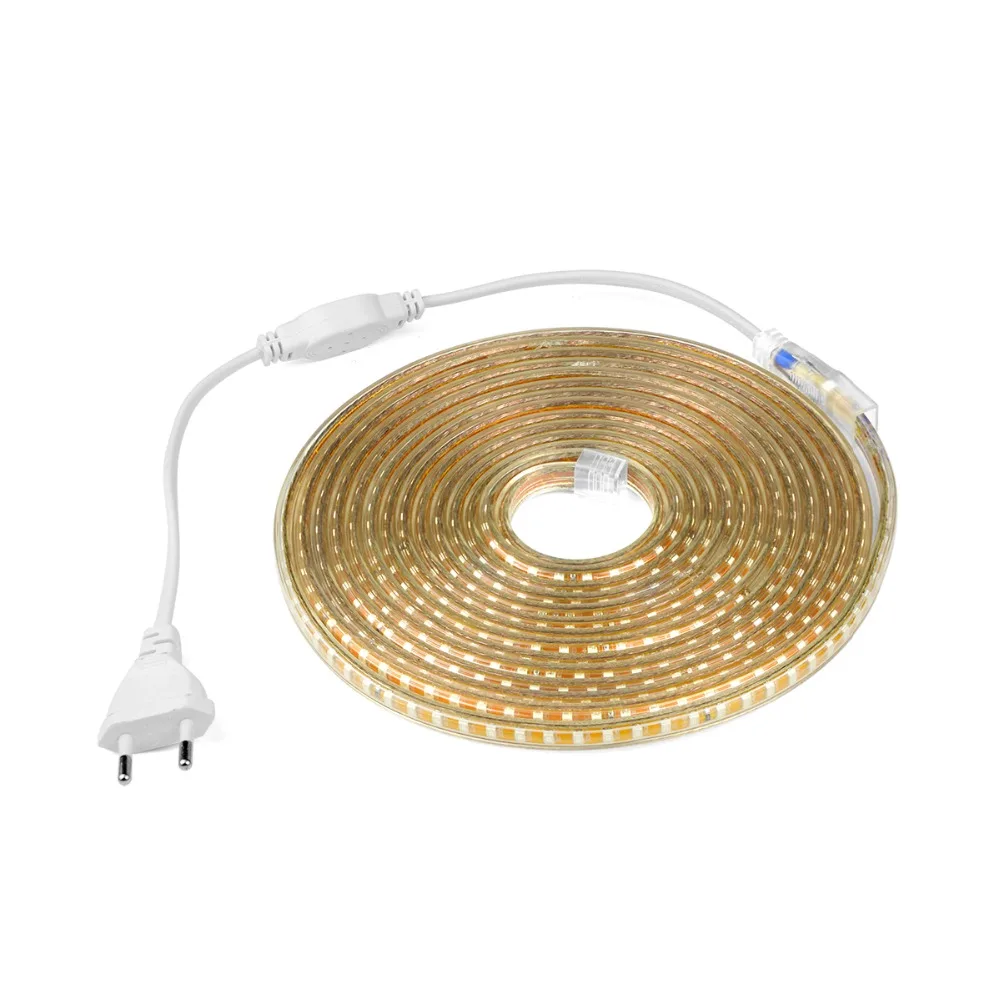 Dimmable LED Strip Light 220V EU 2835 120leds/m LED Strips 220 V tira led fita de led 1m -25m Waterproof Home Decoration