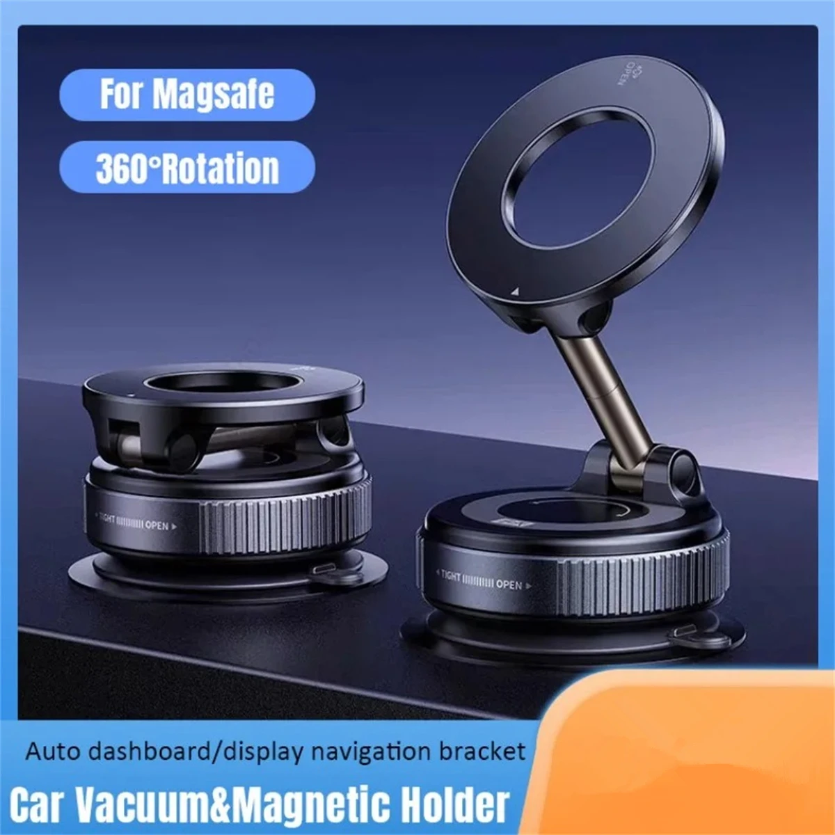 

360° Rotation Super Strong Magnetic N52 Car Phone Holder Vacuum Suction Cup For iPhone 12-16 Series Car/Gym/Driving Phone Holder