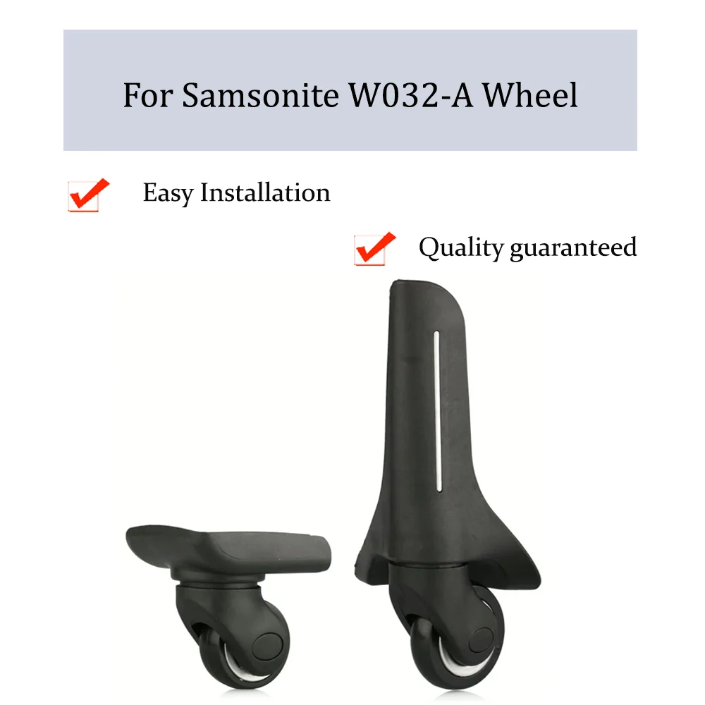 For Samsonite W032-A Nylon Luggage Wheel Trolley Case Wheel Pulley Sliding Casters Universal Wheel Repair Slient Wear-resistant