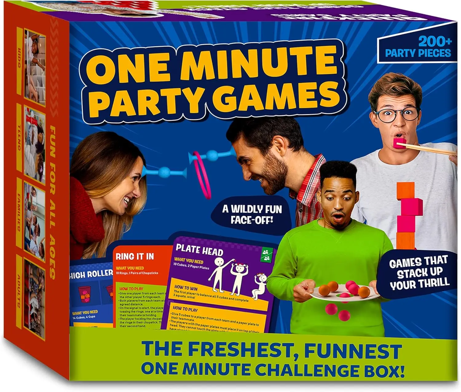 

Fast-Paced Group Games for Teens & Adults - 200+ Pieces, Fun for Parties, Game Nights, Indoor or Outdoor Play