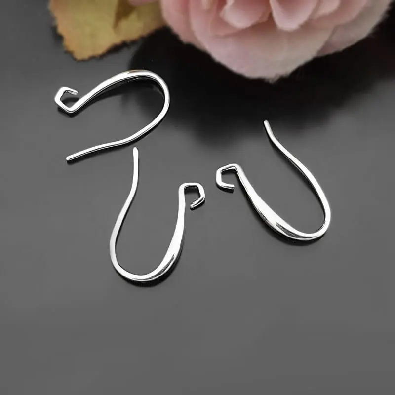 10PCS Height 18MM High Quality Champagne Gold Color Silver Color Brass Earring Hooks Diy Jewelry Earrings Findings Accessories