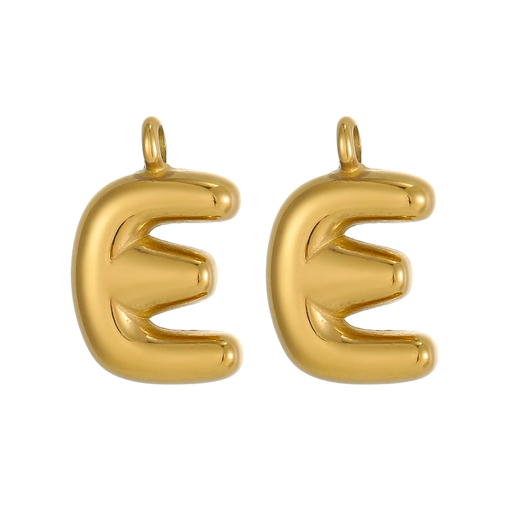 CARLIDANA 3 Stück Hochglanzpolierte Vergoldete Edelstahl 26 Englische Buchstaben Anhänger Charms für DIY Halskette Armband – Detail 7