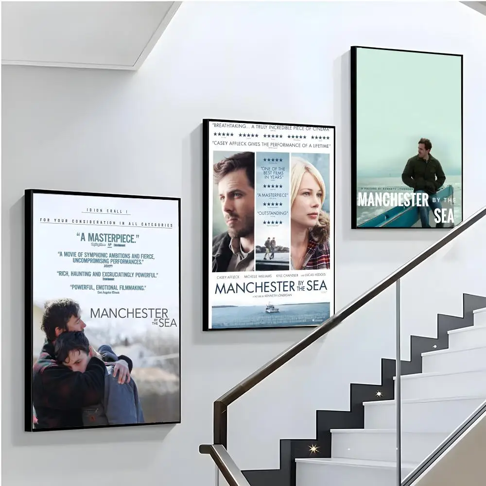 ملصق فيلم M-Manchester by the S-Sea عالي الدقة من القماش المقاوم للماء ملصق فني: ديكور جدران جمالي للمنزل والبار والمزيد