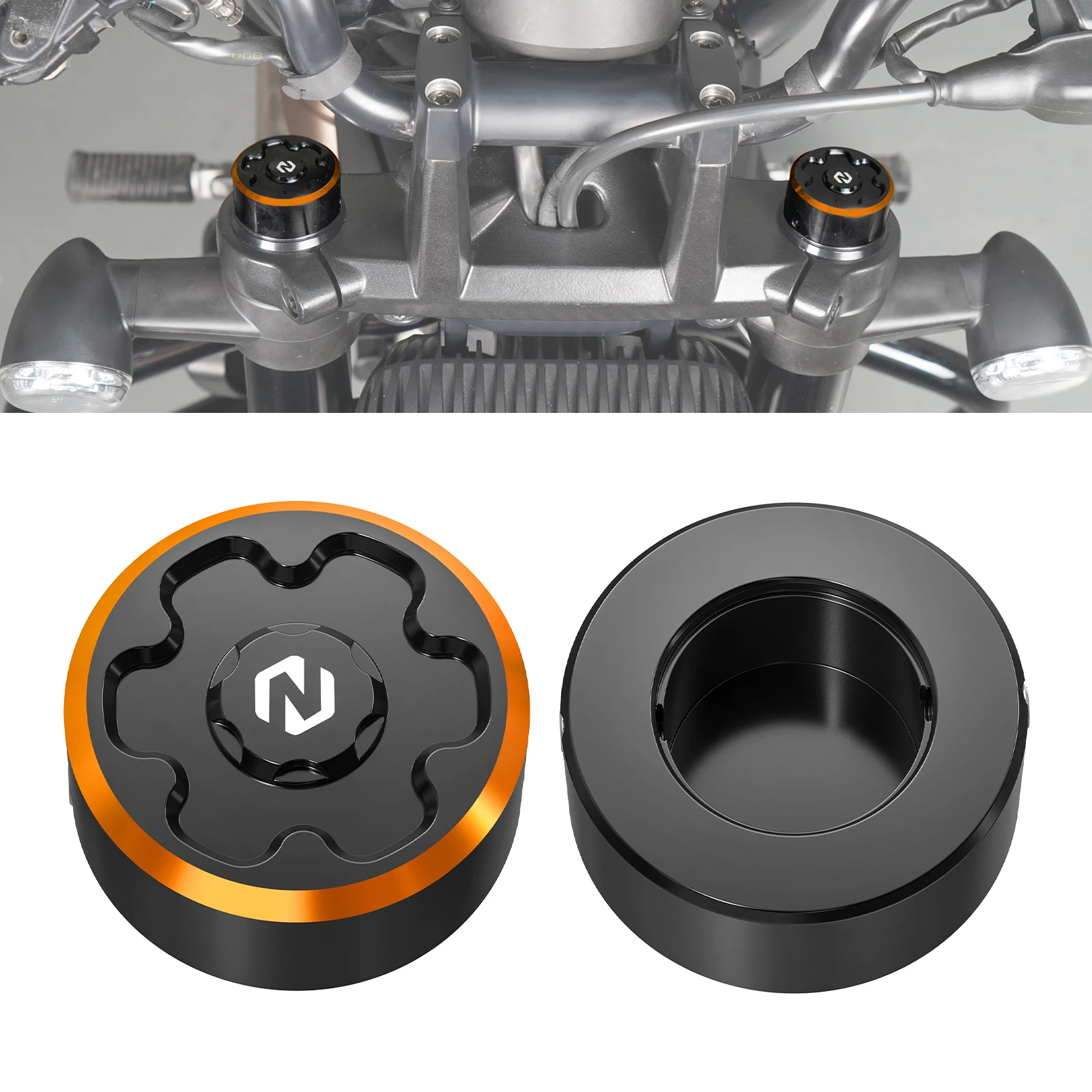 

For Harley Sportster S Fork Top Tube Cover Lid Cap Upper Fork Covers for Harley RH1250S SportsterS 2021 2022 2023 2024