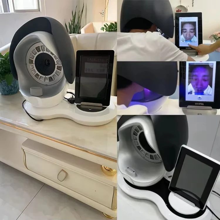 Professionelle 3D Haut Scanner Gesichts Analysator Maschine Tragbare Magie Spiegel Tester Für Hautpflege Diagnose Kamera