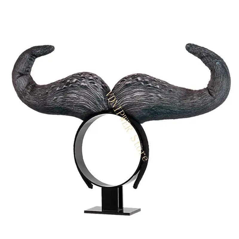 Demons Horn Bandbands Halloween Headswear Adjustable Hair Hoop Hairband D08E