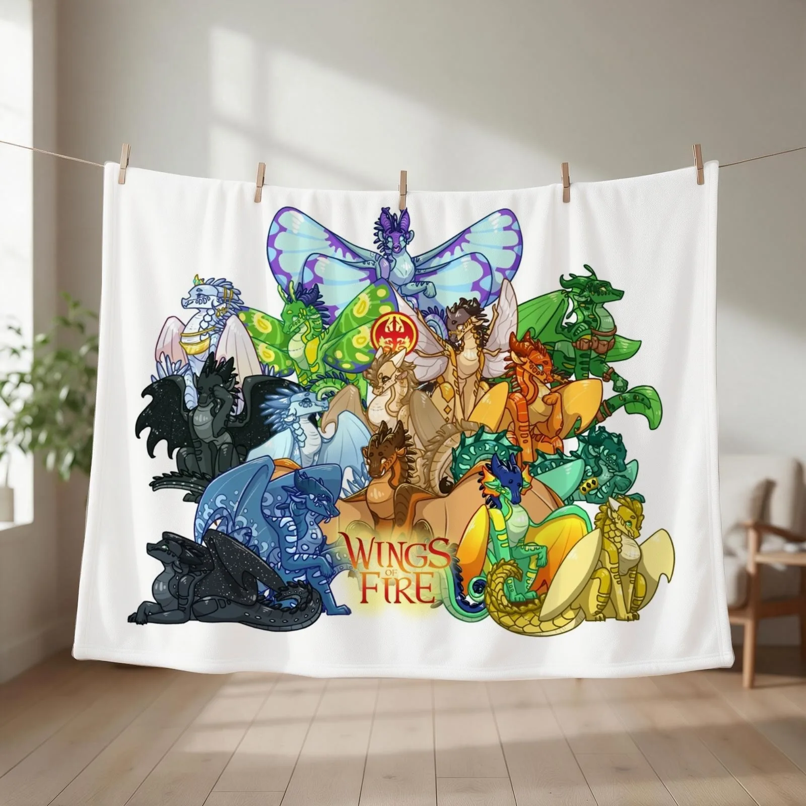 Wings of Fire Throw Blanket