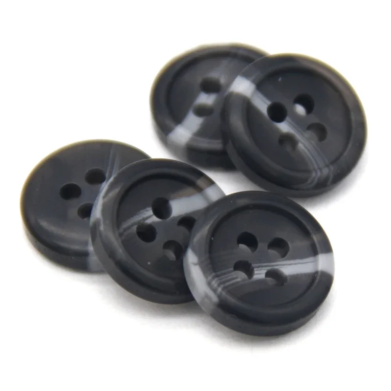 13mm Black Imitation Horn Shirt Resin Buttons For Clothing Children DIY Crafts Decorative Handmade Sewing Accessories Wholesale