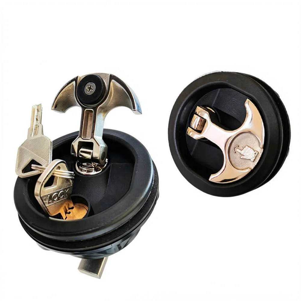 Boat Deck Hatch Latch Stainless Steel 316 Marine Hardware Flush Mount Pull Handle Lock For Yacht Vessel Storage Toolbox