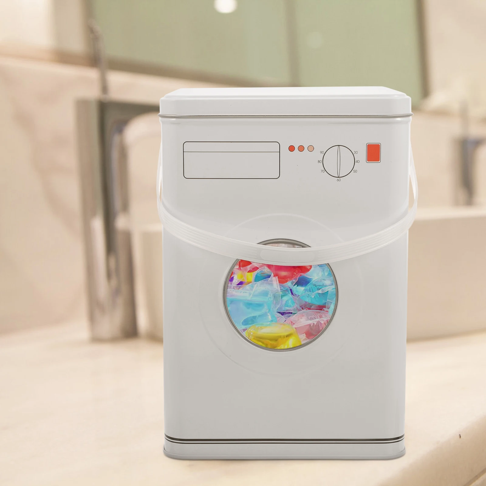 

Large Capacity Laundry Beads Storage Box Metal Container For Powder Detergent Liquid Scent Capsules Household Organizing Washing