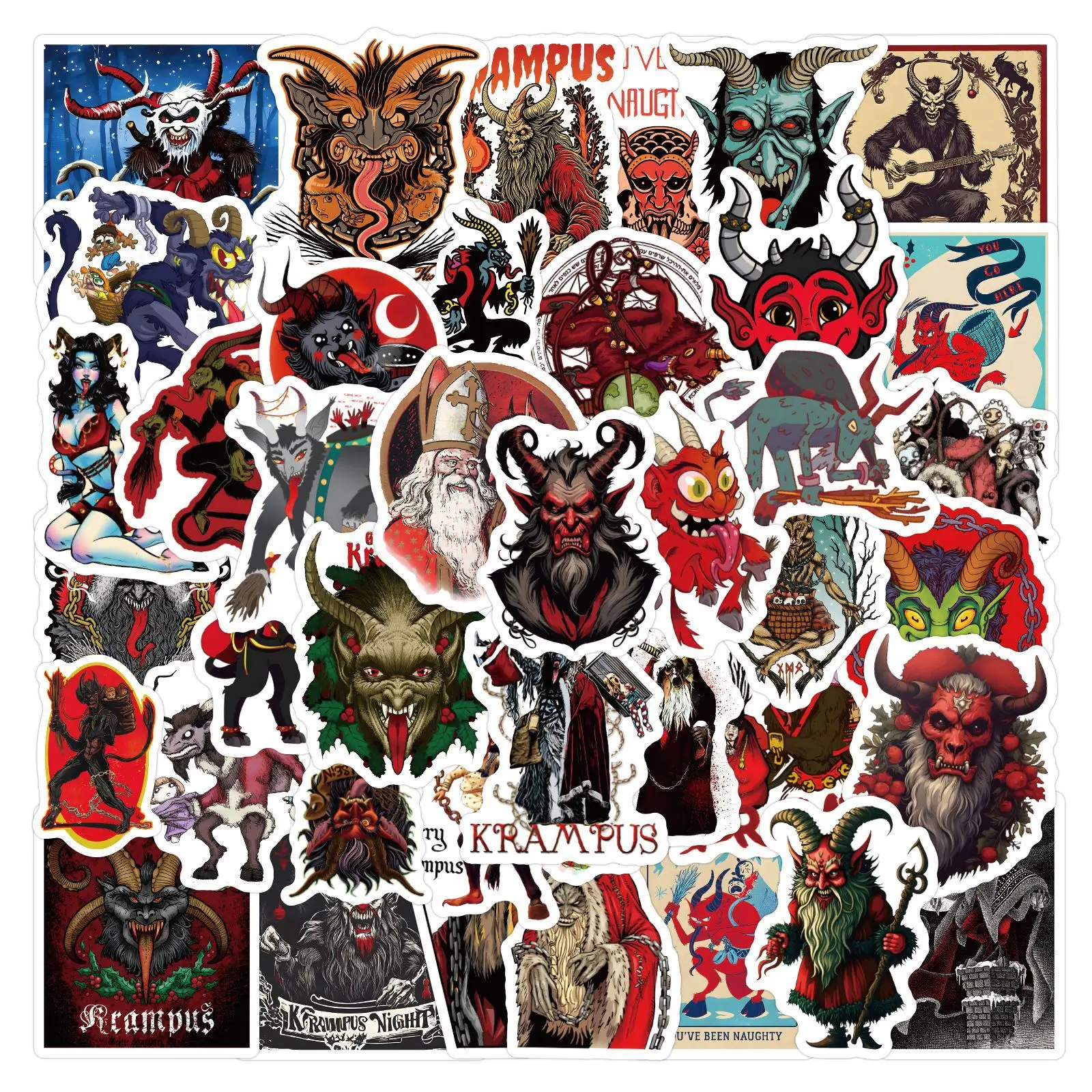 

60Pcs Krampus Stickers phone for Notebooks Stationery Laptop Kscraft Special Forces Sticker Craft Supplies Scrapbooking Material