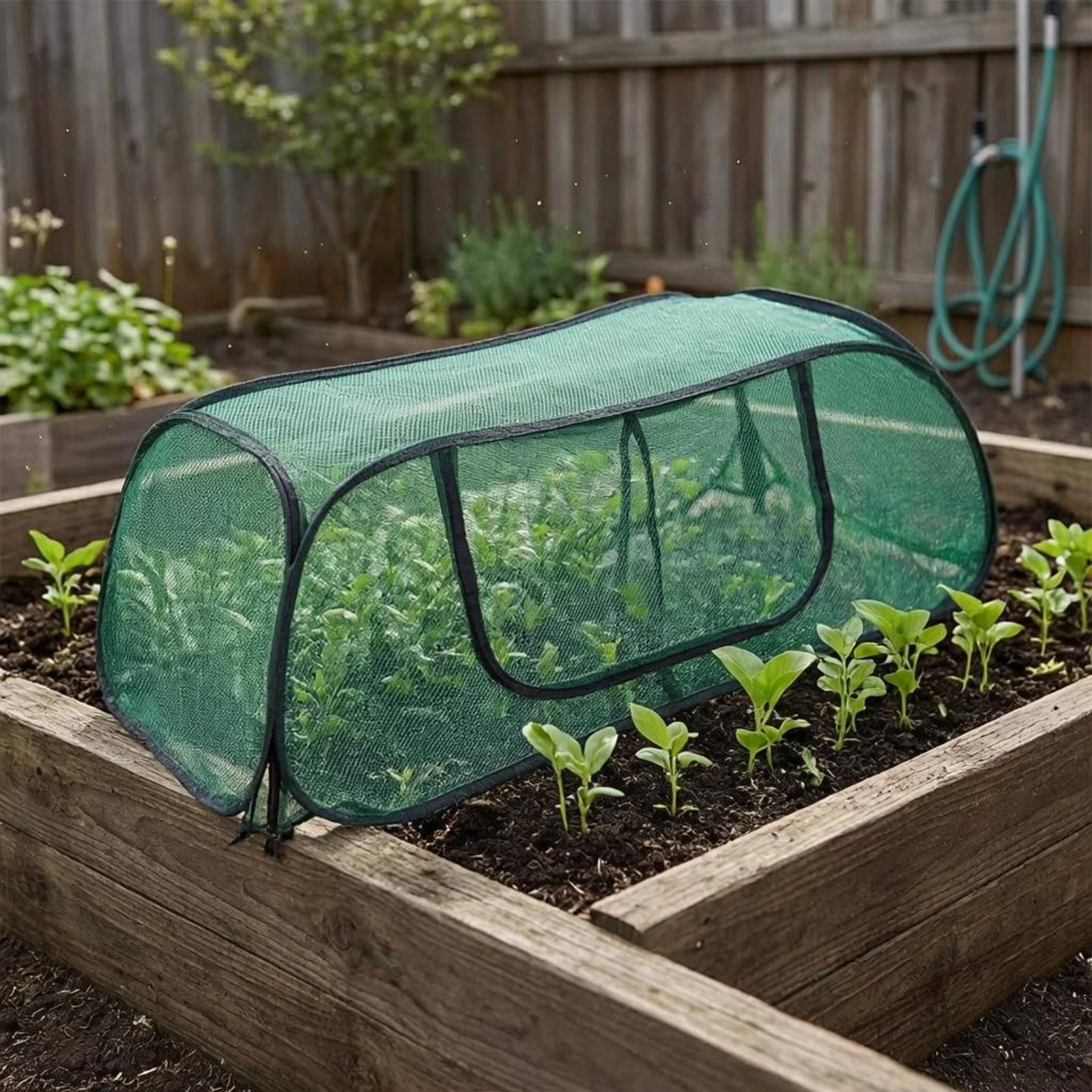 Raised Bed Net Cage Arched Mesh Plant Cover Raised Bed Cover Lightweight Vegetable Mesh Enclosure Collapsible