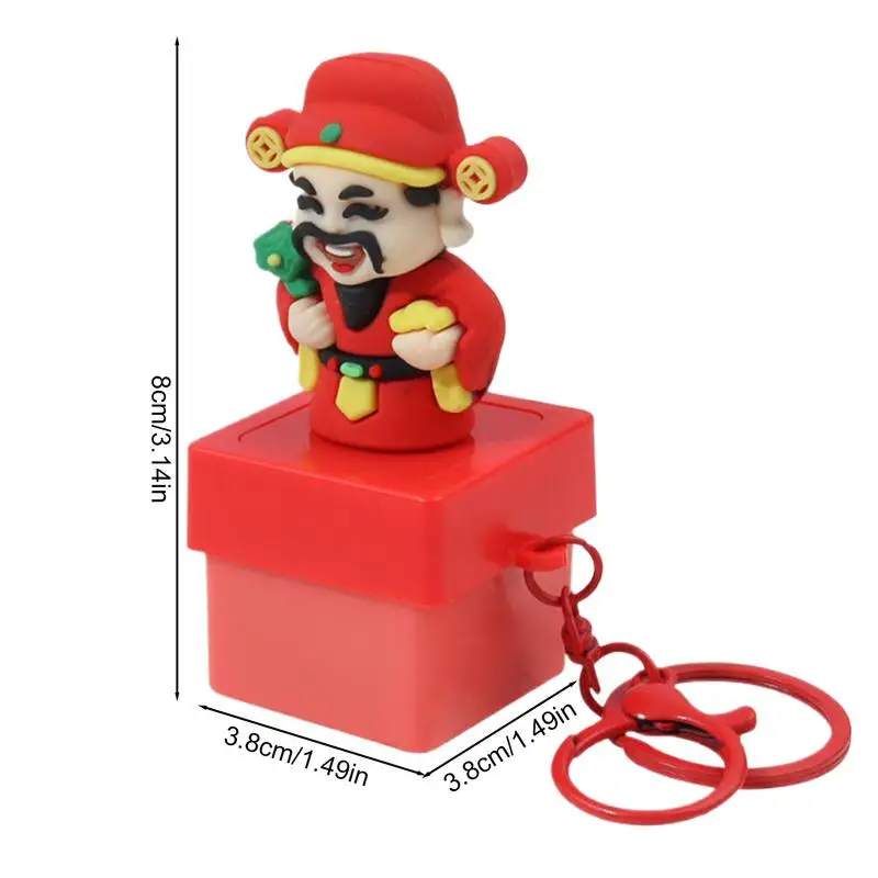 Porte-clés drôle de dessin animé, pendentif de sac à dos, jouet à main portable avec son, pendentif de sac à dos pour portefeuille de voiture