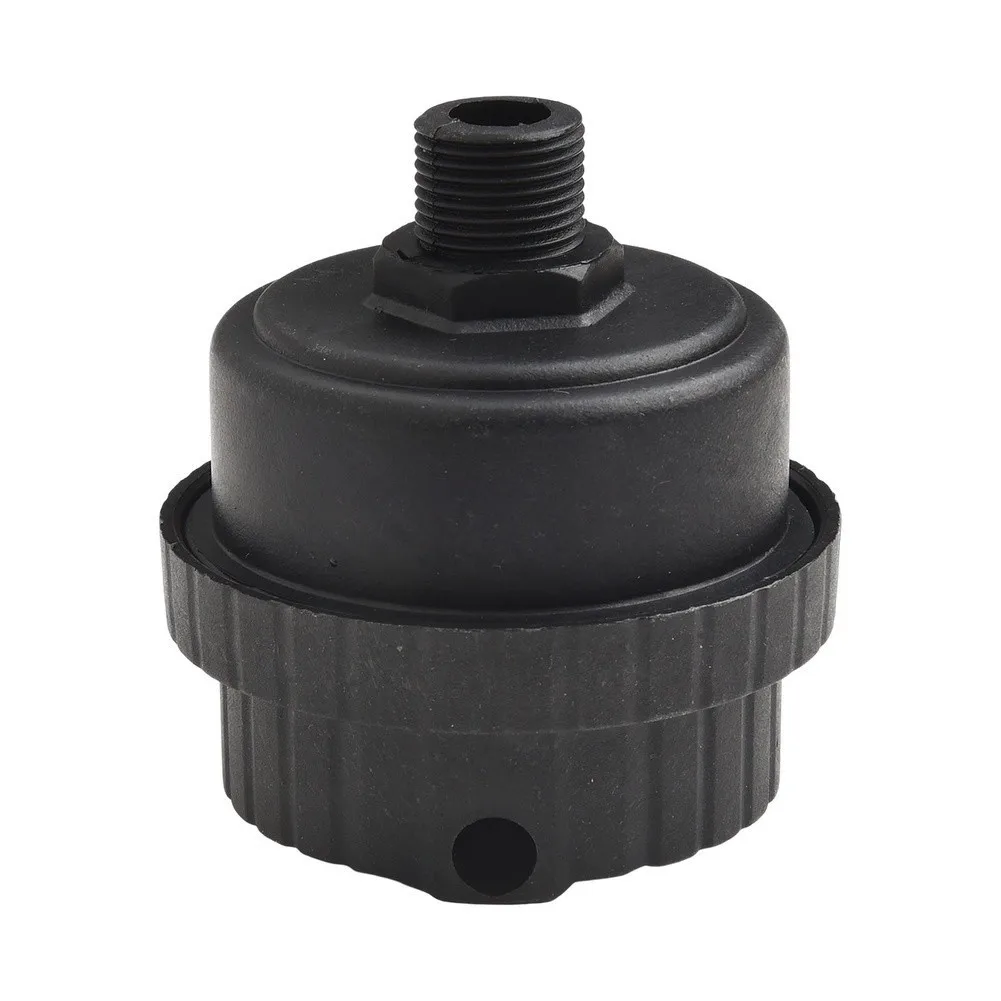 Air Compressor Intake Filter Muffler Male Thread Connection Plastic Material 70x65mm Fits 12 16 20mm Inlet Sizes