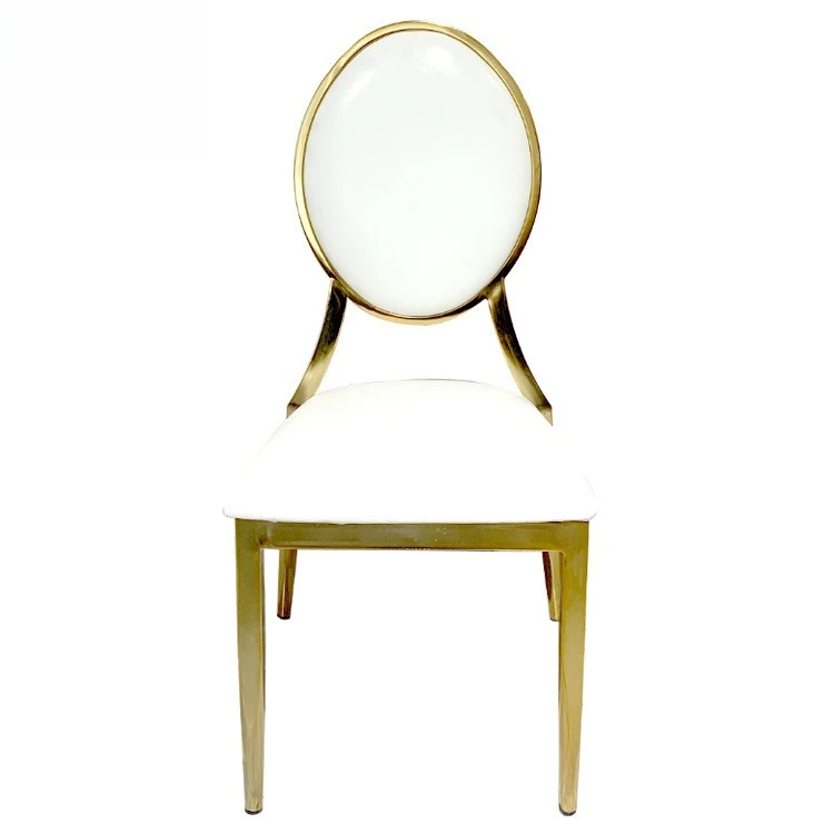 

Stainless steel dining chair electroplated titanium gold silver suitable for wedding restaurant event party export quality