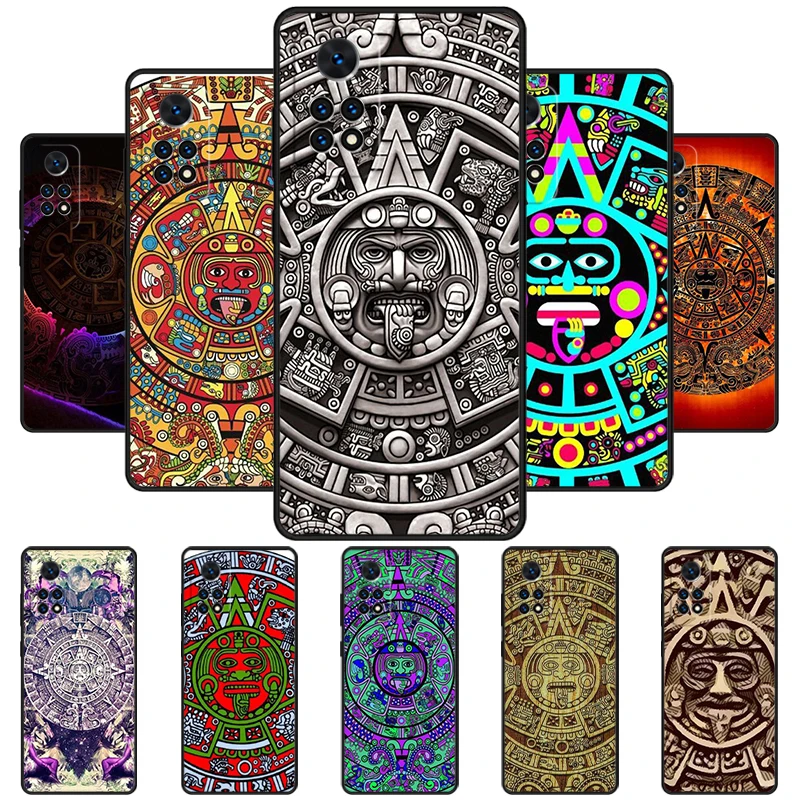 Mayan Calendar Phone Case For Redmi Note 11 EPro 11S 10T 9S Promax 8 Pro Xiaomi Mi 11 12X 12S Ultra Cover