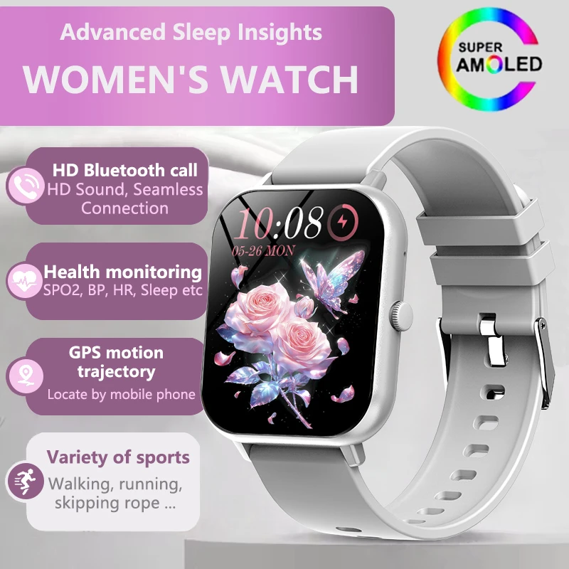 

2025 Новые Смарт-часы для мужчин и женщин, 1,83 дюйма, полный сенсорный экран, трекер сердечного ритма, Bluetooth, говорящие спортивные умные часы, подарок на праздник