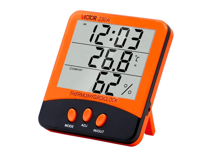 VICTOR 230A Digital Thermometer Hygrometer Indoor 0-50 Celsius Humidity 30% RH - 90% RH Meter