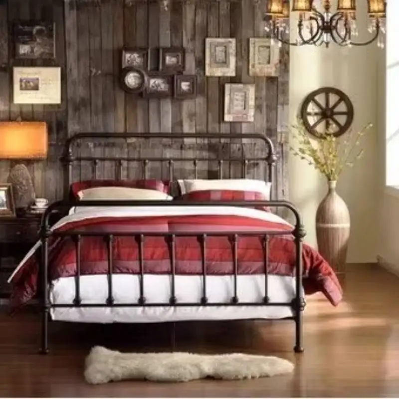 

Designs Metal Bedrooms Bed House Luxury Iron King Size Frames Bed Loft Double Room Modern Camas De Dormitorio Home Furniture