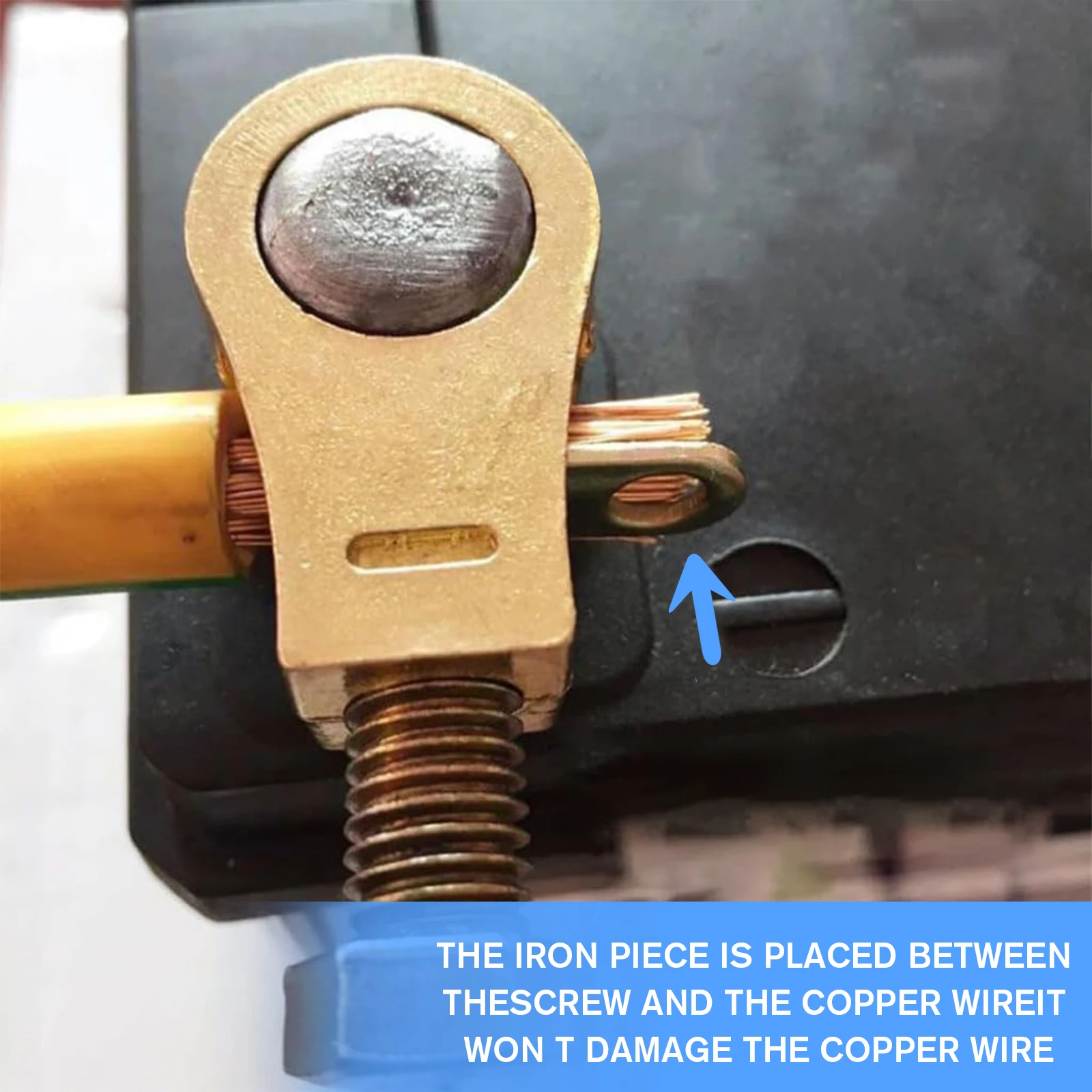 1Set Pure Copper Battery Connection Clip Battery Clamp Wiring Terminals Brass Car Battery Pile Head Connector Accessories