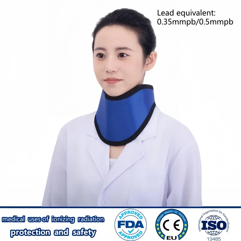 X-Ray Gamma Ray Protective Lead Collar Thyroid Shield 0.35/0.5mm Pb Radiation Protection Dentist Adult/Child Lead Collar