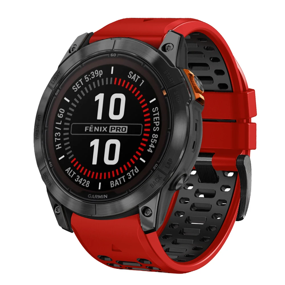 QuickFit 22 mm 26 mm atmungsaktives Sport-Silikonarmband für Garmin Fenix 7X 7 Pro 6X 6 5 5X Plus/Epix 2 47 mm 51 mm Armband-Uhrenarmbänder – Detail 20