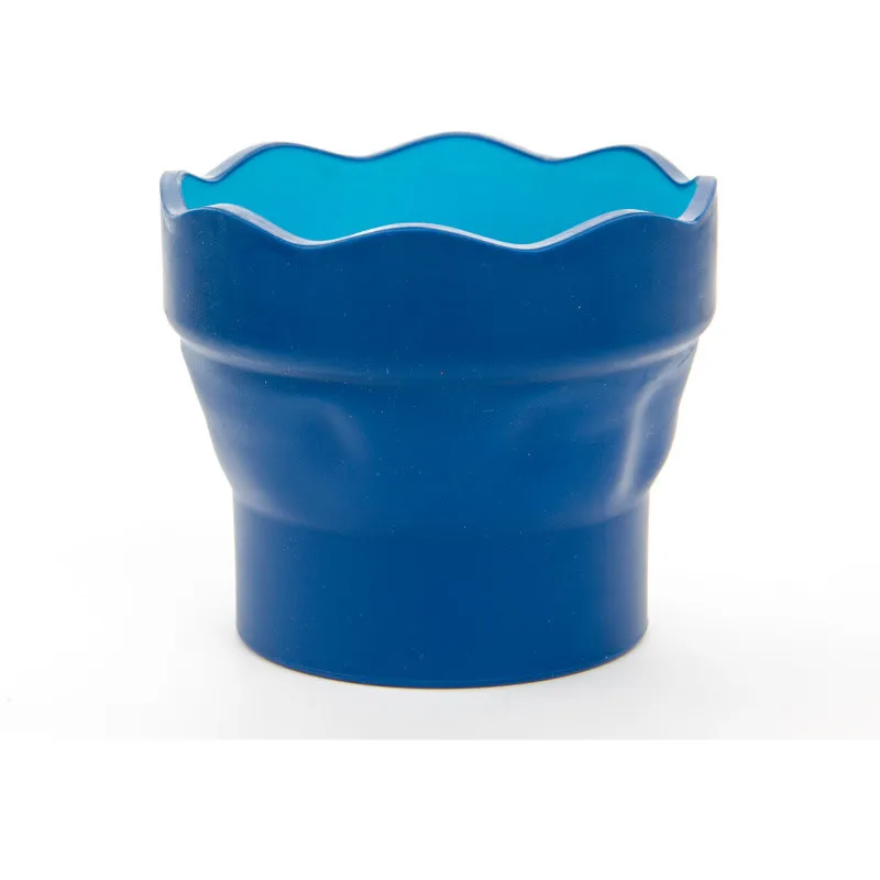 Fabriek Groothandel Hoge Kwaliteit Professionele 3 Kleuren Groen Blauw Paars Opvouwbare Rubber Kwast Schoner Spoel Cup Voor Kunst