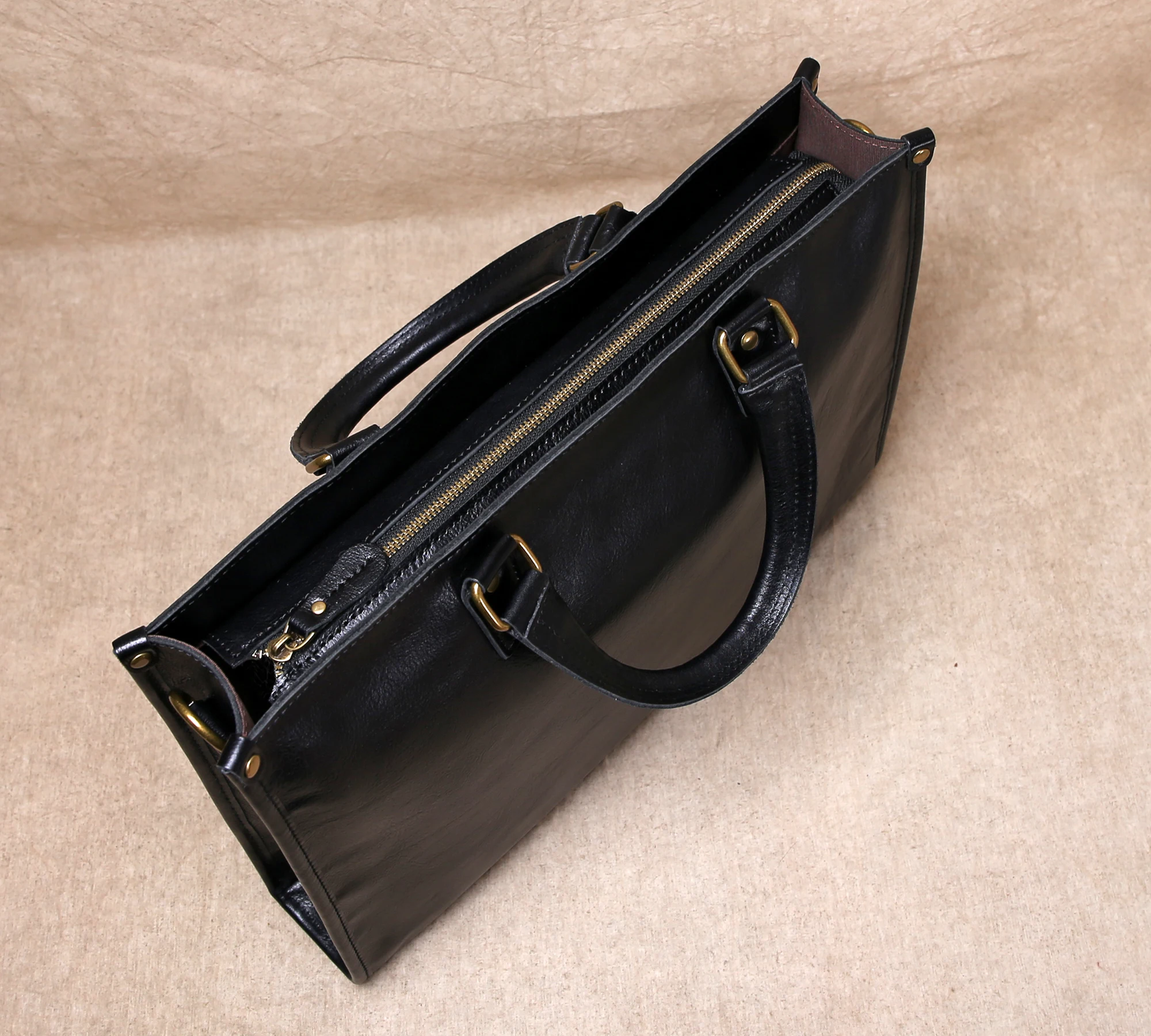 Original Ultra-Simple High Quality Men's Leather Document Baotou Layer Cowhide Computer Bag Business Trip Office Handbag