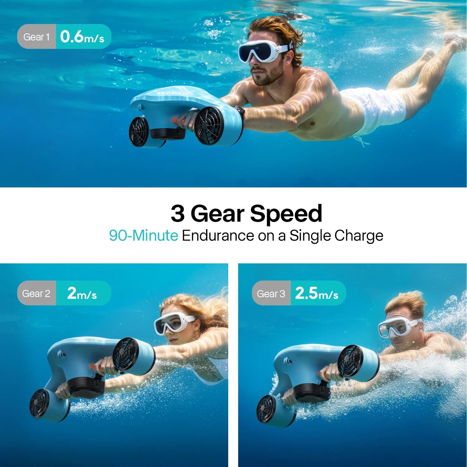 Skuter podwodny Manta 2, silni – Underwater Scooter Sea Scooter recenzja i cena