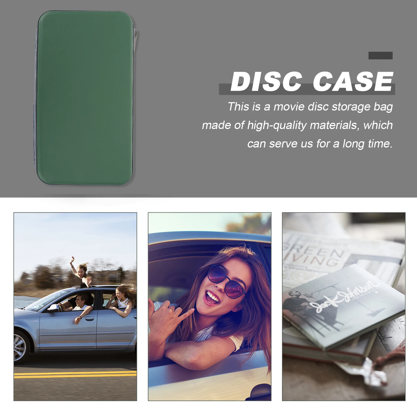 

Cd Storage Bag Large Capacity Zipper Case Disc Holder Pouch Dvd Organizer For Car Home Cable Accessory Case