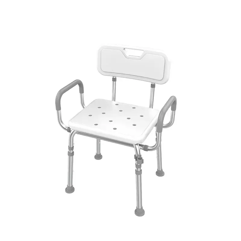 Modern Aluminum Alloy Shower Chair Non Slip Seat for Elderly Disabled 150kg Load Bearing No Installation Bathroom Safety