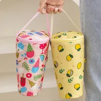 Sac fourre-tout Portable pour thé au lait, sac de conservation de la chaleur, housse de tasse isolée, sac parapluie, sac à main, accessoires pour boissons de Camping 3