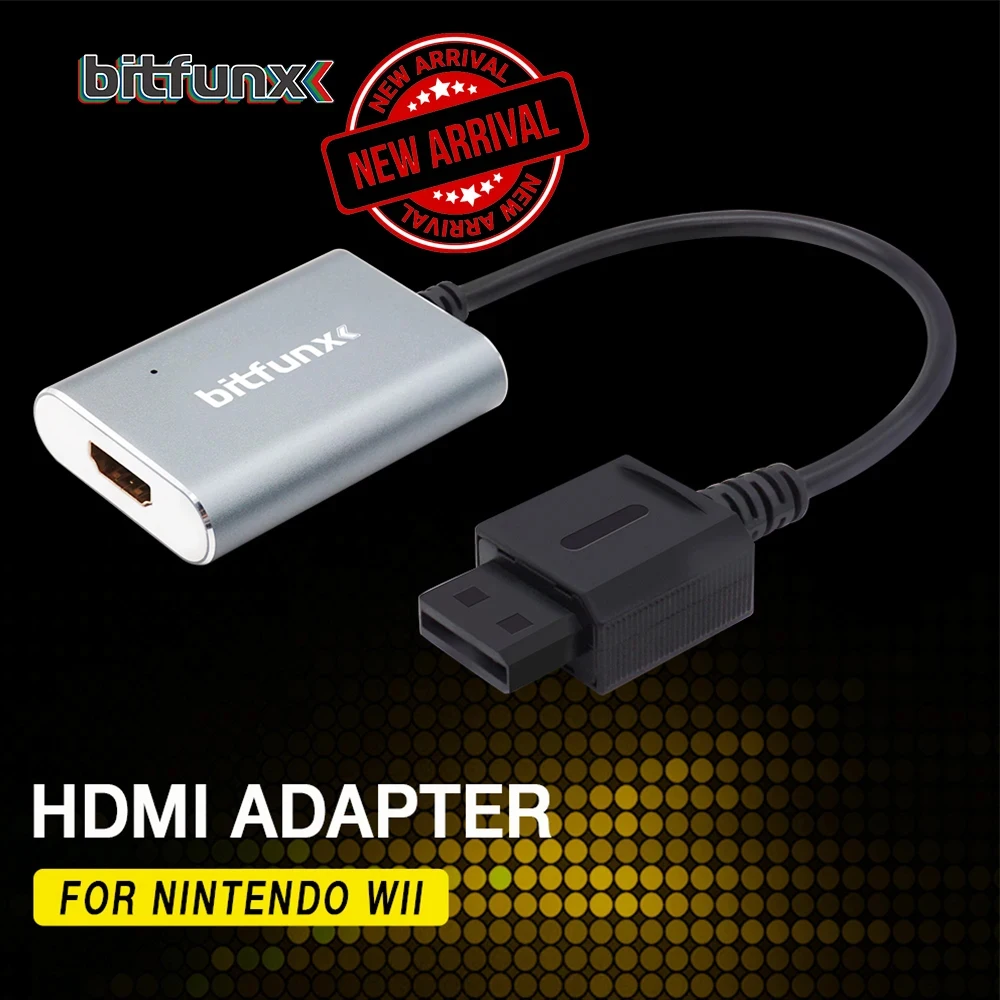 

BitFunx HDMI Converter Adapter For Nintendo Wii Retro Game Console Component Signal Input HDMI Output Enhanced Gaming Visuals