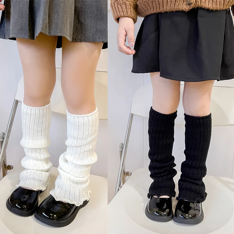 

2Piece/set Children's Girls Leg Warmers Fashion Girl Long Stockings Autumn Winter Warm Kids Knitted Elegant Leg Warmer One Size