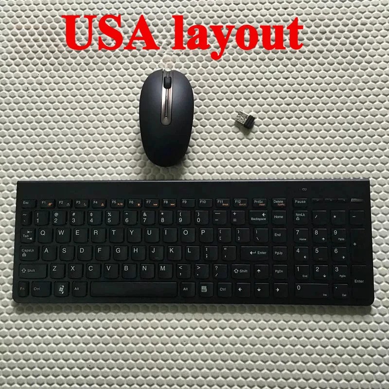 2.4G wireless ultra-thin keyboard and mouse set SK8861 for Lenovo USA UK Nordic Spanish Czech Russian Russian Thai Hebrew Czech