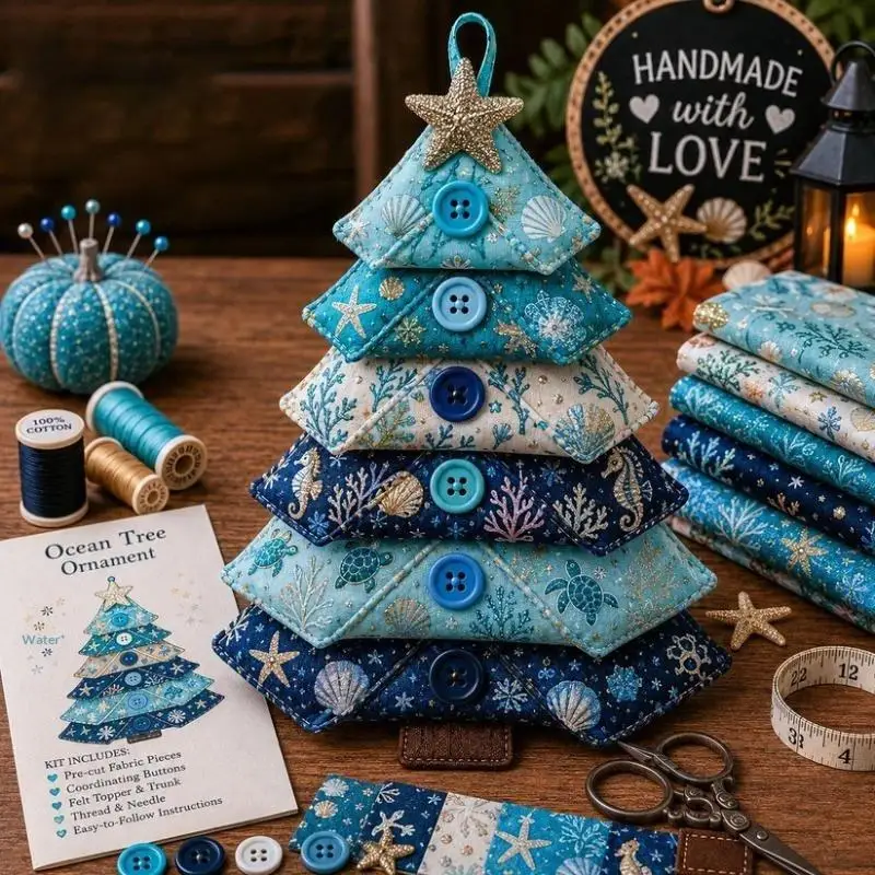 Diy Quilted Christmas Tree Kit Complete Kit With All Essential Materials