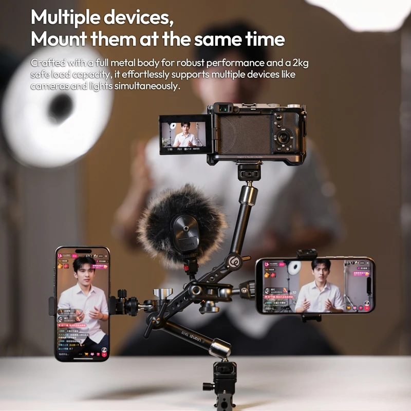 Ulanzi TA10 43 سنتيمتر ذراع مفصل سحري مع 1/4 "3/8" ثقب المسمار جبل الناتو 3 قسم ل DSLR رصد ضوء ملحقات الكاميرا #5