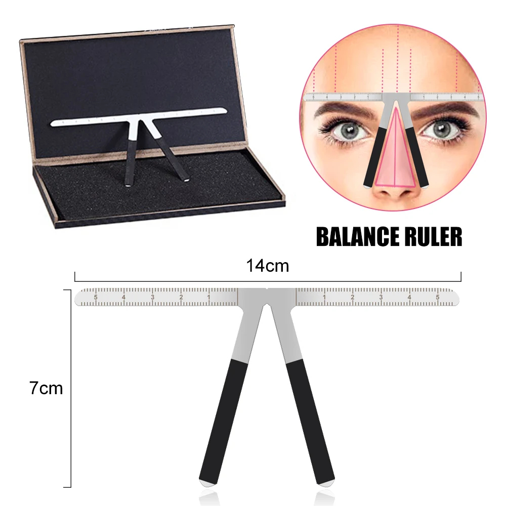 

Microblading Scale Positioning Tattoo Makeup Caliper Measurement Eyebrow design Three-Point Balance Ruler Golden Ratio Ruler