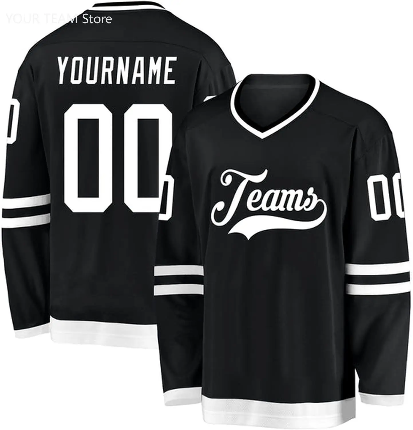 Personalized Hockey Jersey Stitched Custom Name Number Logo Sports Hockey Long Sleeve for Men Women Youth