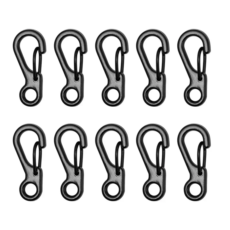 5/10/20PCS Mini Carabiner Clips Tiny Alloy Spring Snap Hook Keychain Clasps EDC Small Hanging Buckle for Backpack Camping Bottle