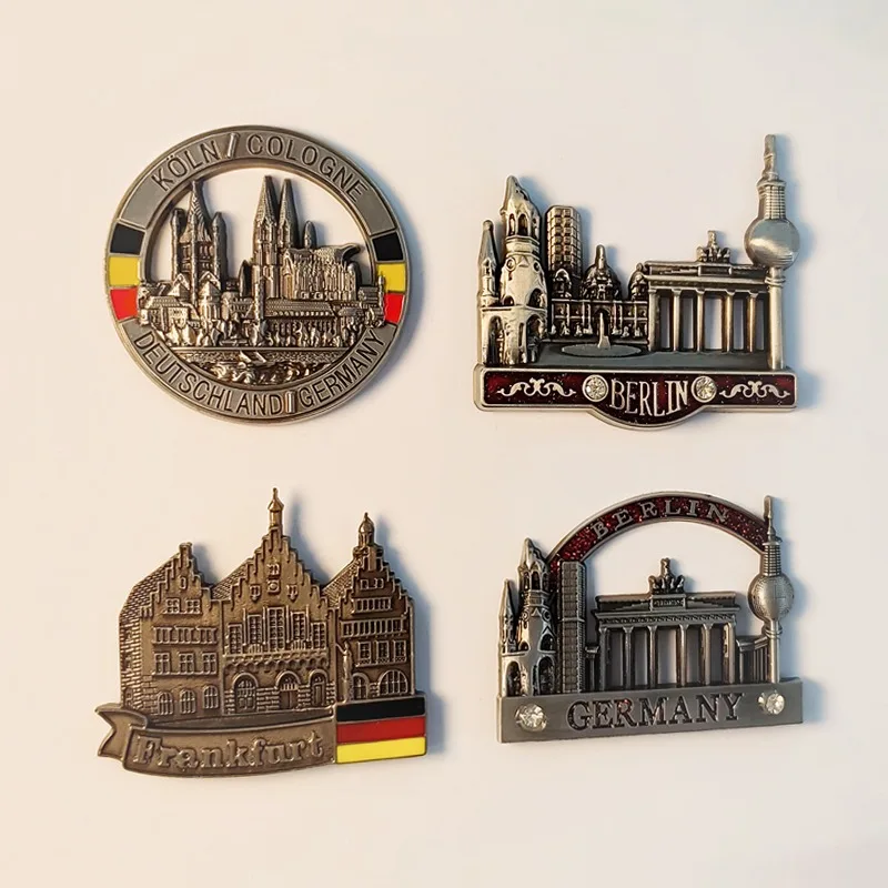 Germany Fridge Magnets Cologne Berlin Frankfurt Ornament Metal Refrigerator Magnets Sticker Collection Gift Home Decoration